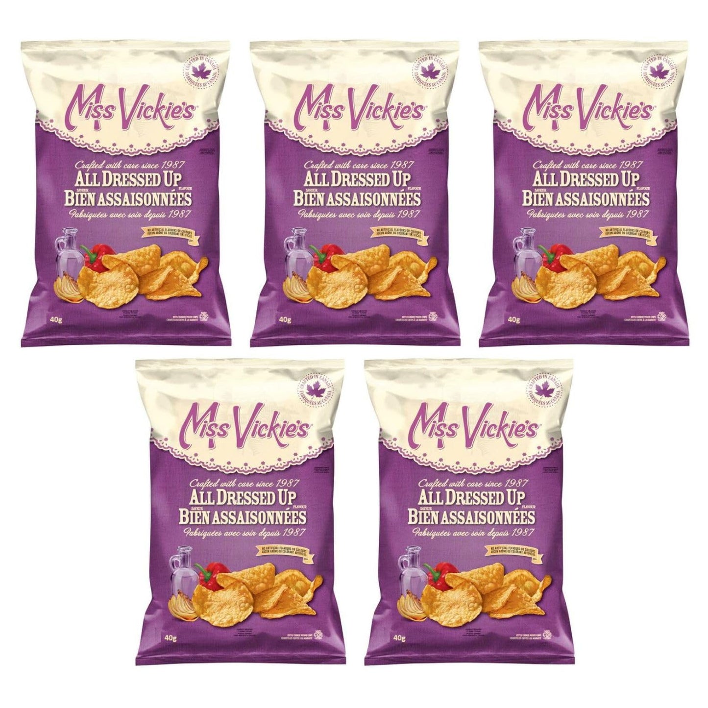 Miss Vickies All Dressed Up Chips pack of 5