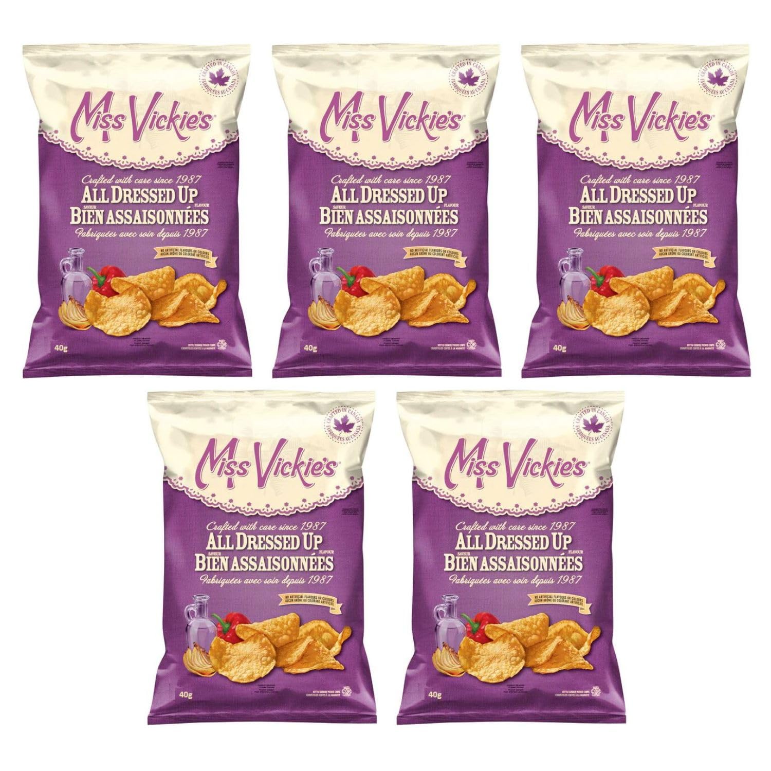 Miss Vickies All Dressed Up Chips pack of 5