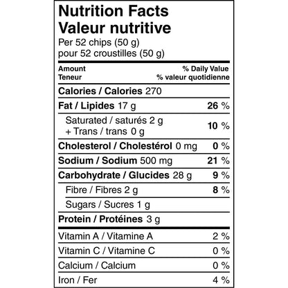 Fritos Bar-B-Q Flavored Corn Chips nutrition facts