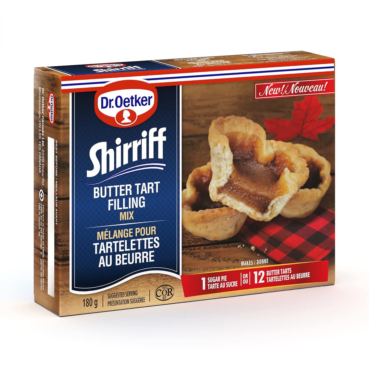 Dr. Oetker Shirriff Butter Tart Filling Mix, 180g/6.3oz (Shipped from Canada)