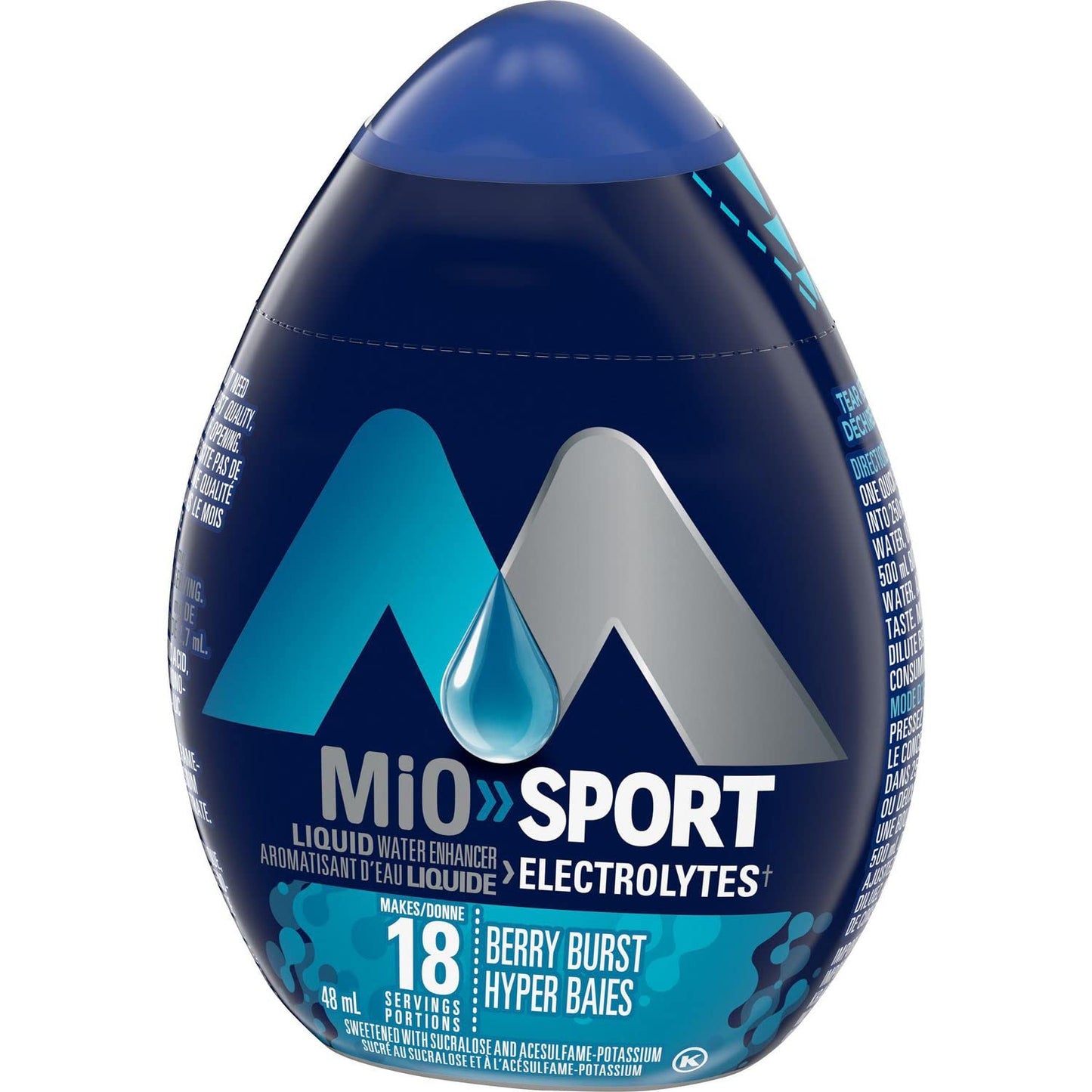 MiO Sport Berry Burst Electrolyte Liquid Water Enhancer, 48mL/1.6 fl. oz. (Shipped from Canada)