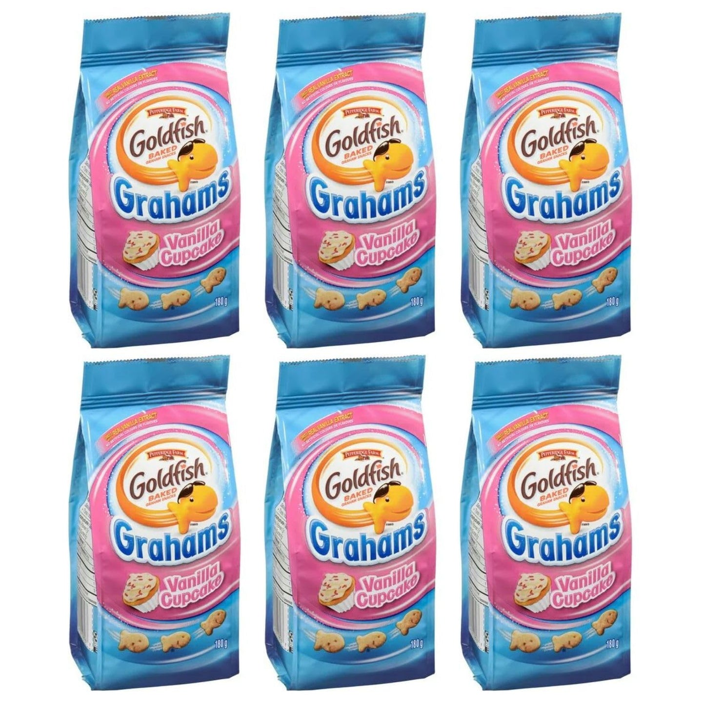 Pepperidge Farm Goldfish Vanilla Cupcake Grahams, 180g/6.3oz (Shipped from Canada)