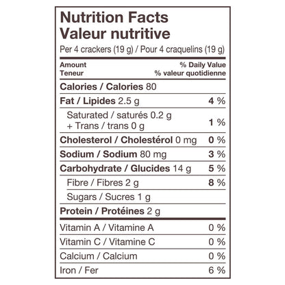 Triscuit Balsamic Vinegar & Basil Crackers Nutrition Facts