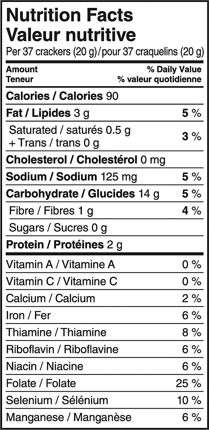 Goldfish Veggies and Fruits Crackers Nutrition Facts