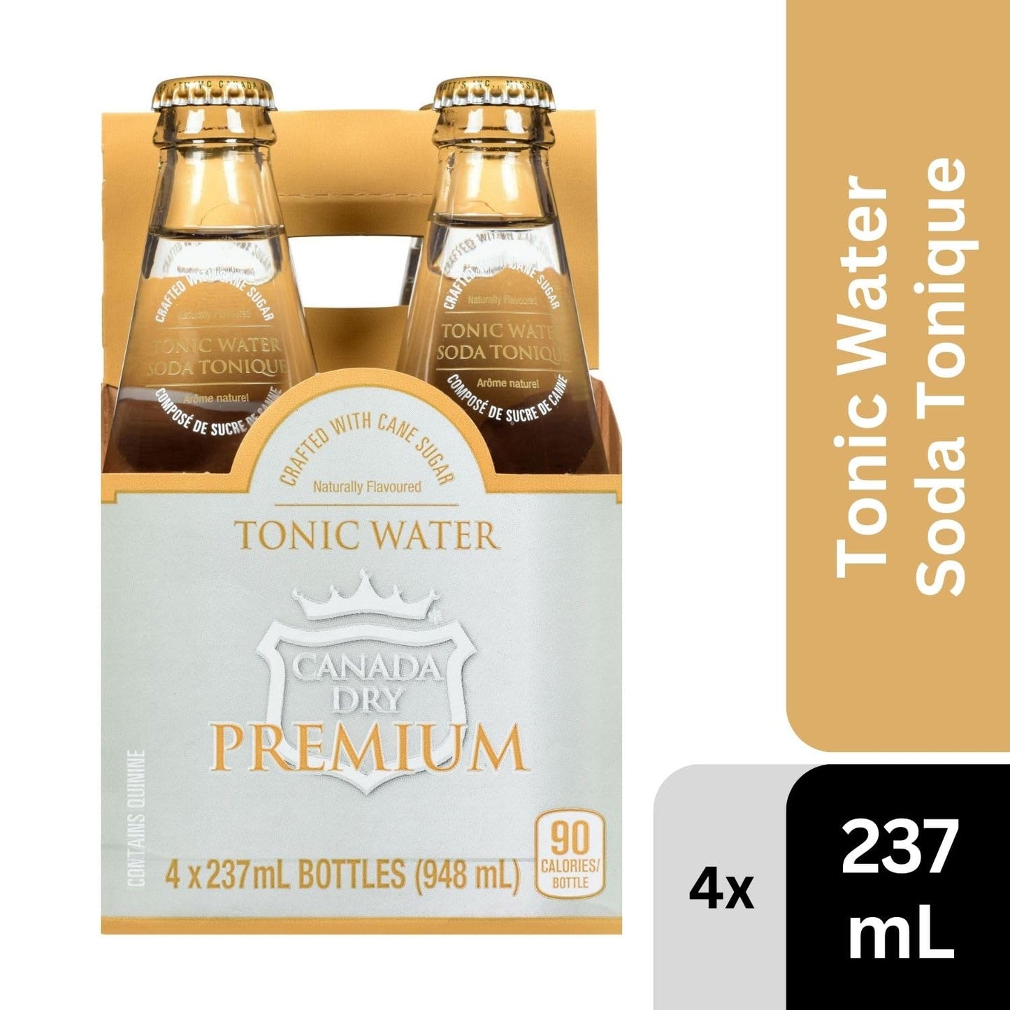 Canada Dry Craft Premium Tonic Glass Bottles 237ml/8 fl. oz (Shipped from Canada)