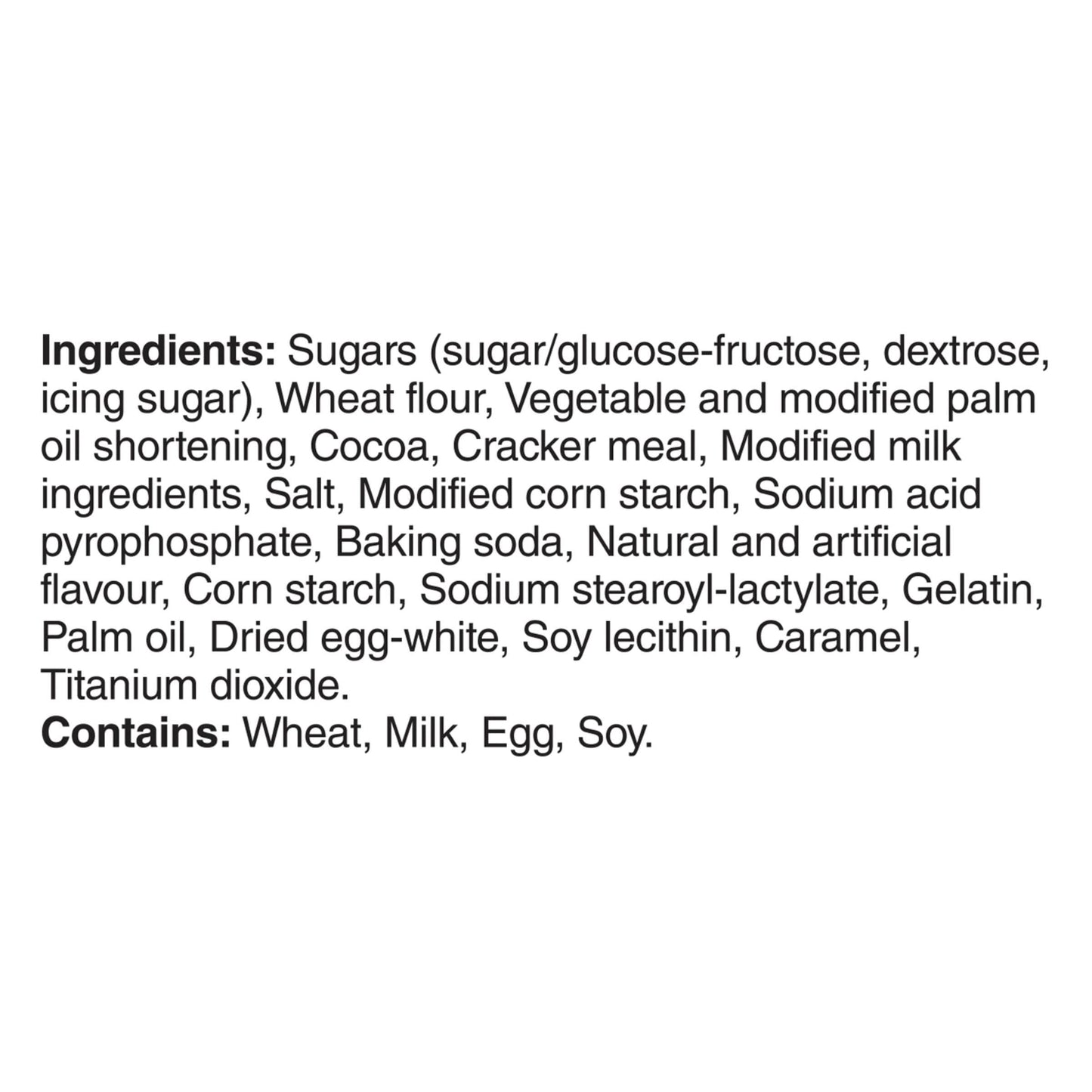 Pop Tarts Cookies & Creme Toaster Pastries Ingredients