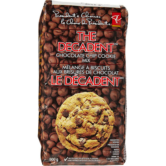 Presidents Choice Decadent Chocolate Chip Cookie Baking Mix, 900g/17.6oz (Shipped from Canada)