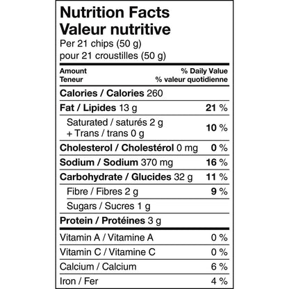 Doritos Nacho Cheese Tortilla Chips Value Sized nutrition facts