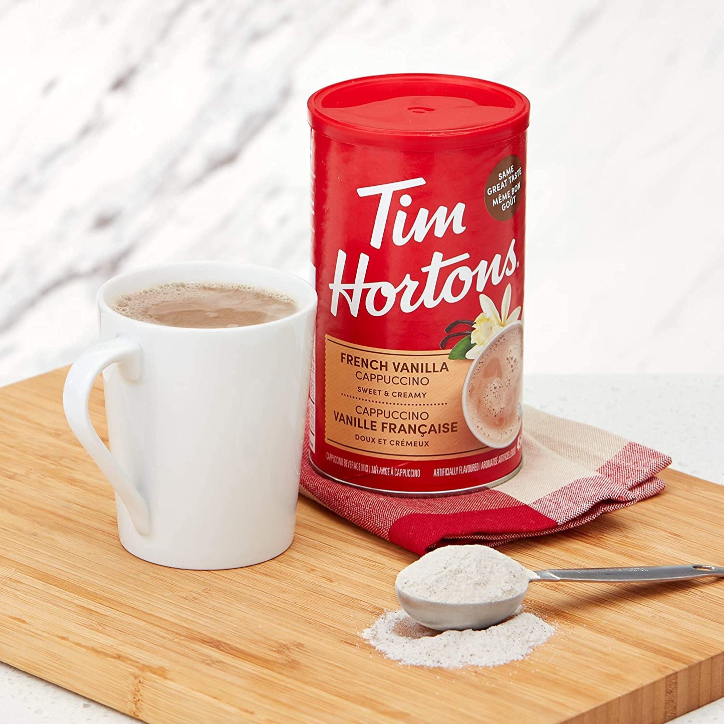 Tim Hortons French Vanilla Cappuccino Beverage Mix 454g/16oz (Shipped from Canada)