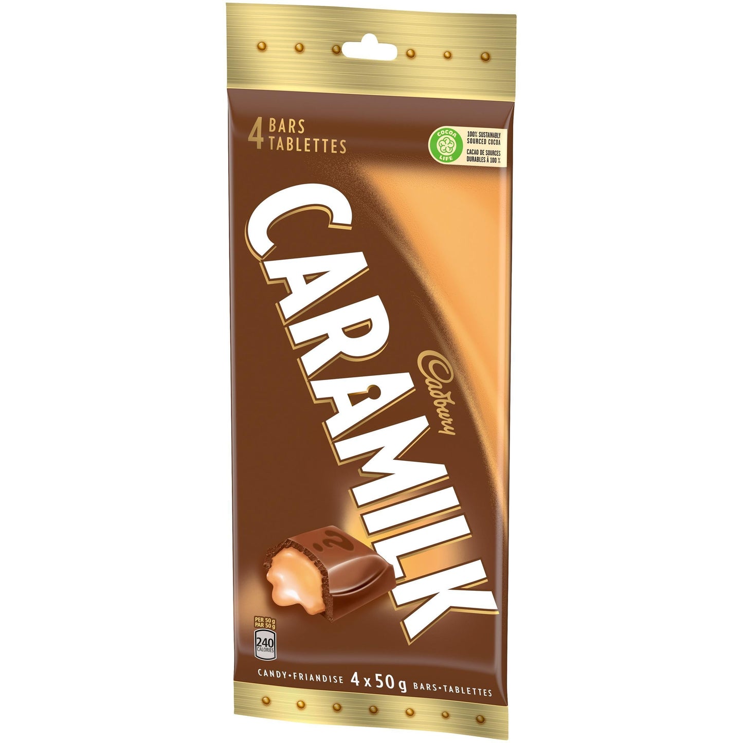 Cadbury Caramilk Chocolate Bars 4x50g 200g/7.05oz (Shipped from Canada)