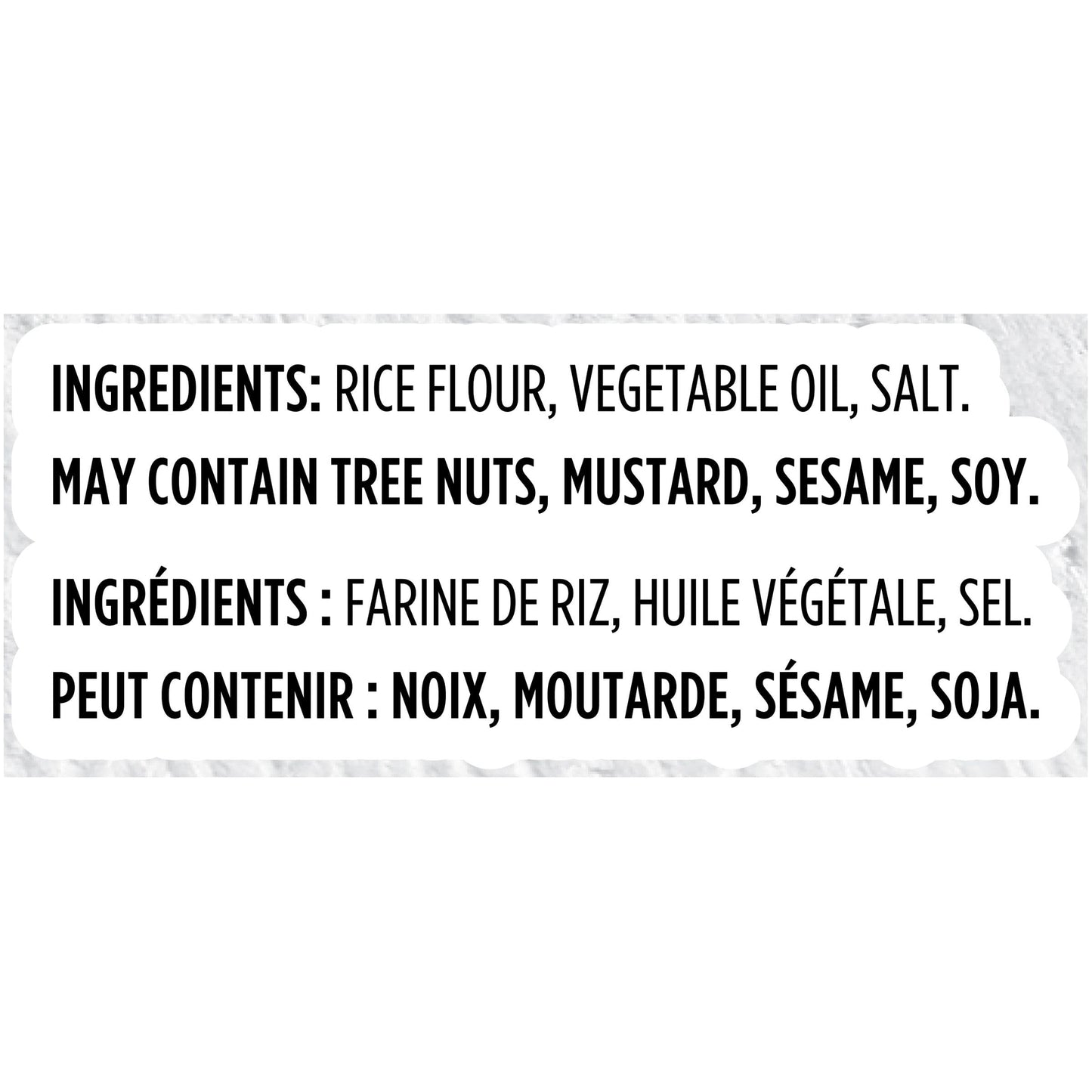 Good Thins Rice Thins Simply Salt Saltines Ingredients