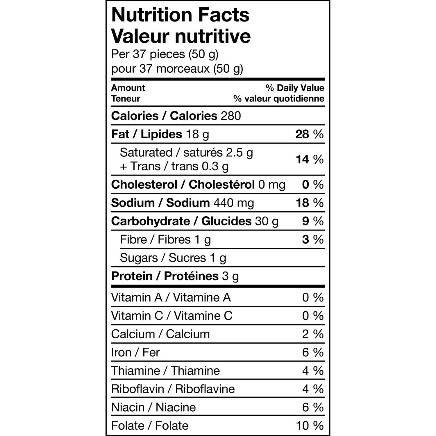Cheetos Crunchy Cheese Flavored Snacks nutrition facts