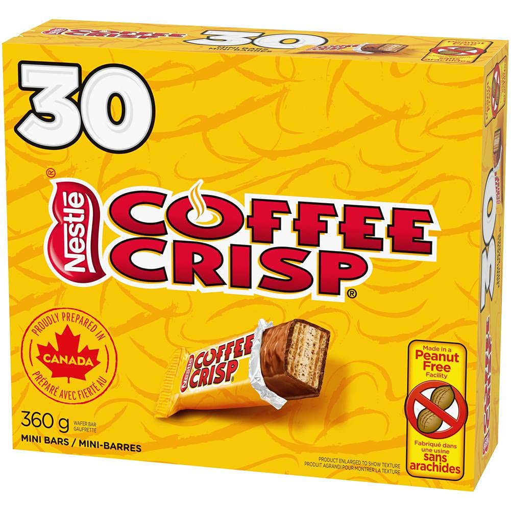 Coffee Crisp Milk Chocolate Mini Bars 30 X 12g/0.42oz (Shipped from Canada)