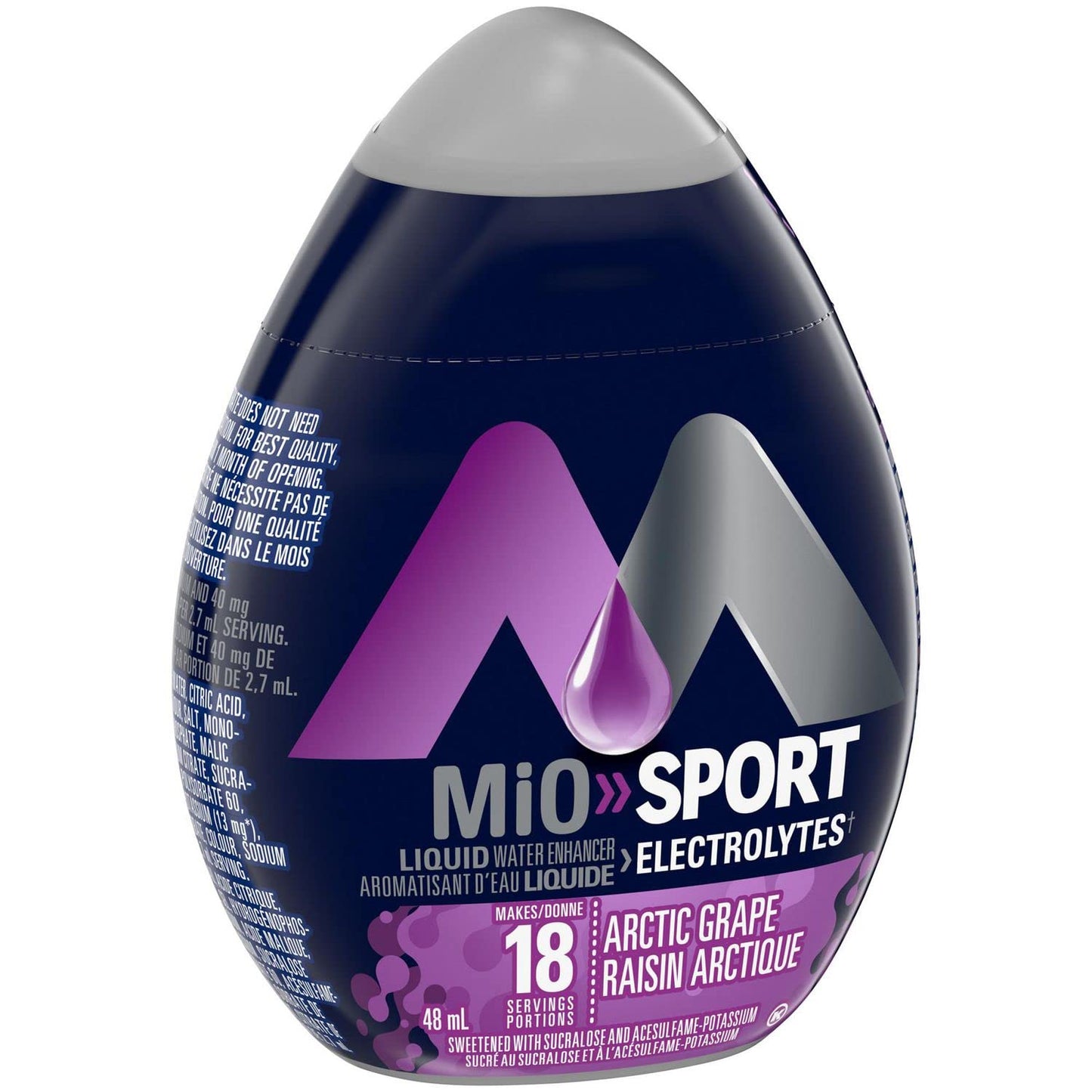 MiO Sport Arctic Grape Electrolyte Liquid Water Enhancer, 48mL/1.6 fl. oz. (Shipped from Canada)
