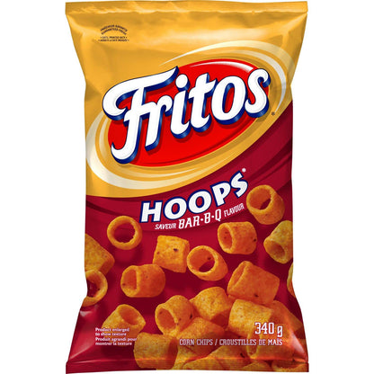 Fritos Hoops BAR-B-Q Corn Chips front cover