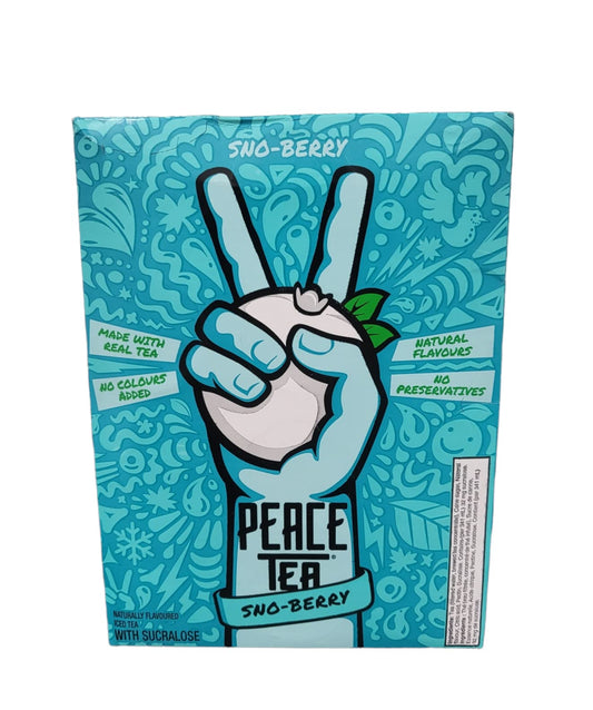 Peace Tea Iced Tea Sno-Berry Flavor Case of 12 Cans 11.5 oz Each