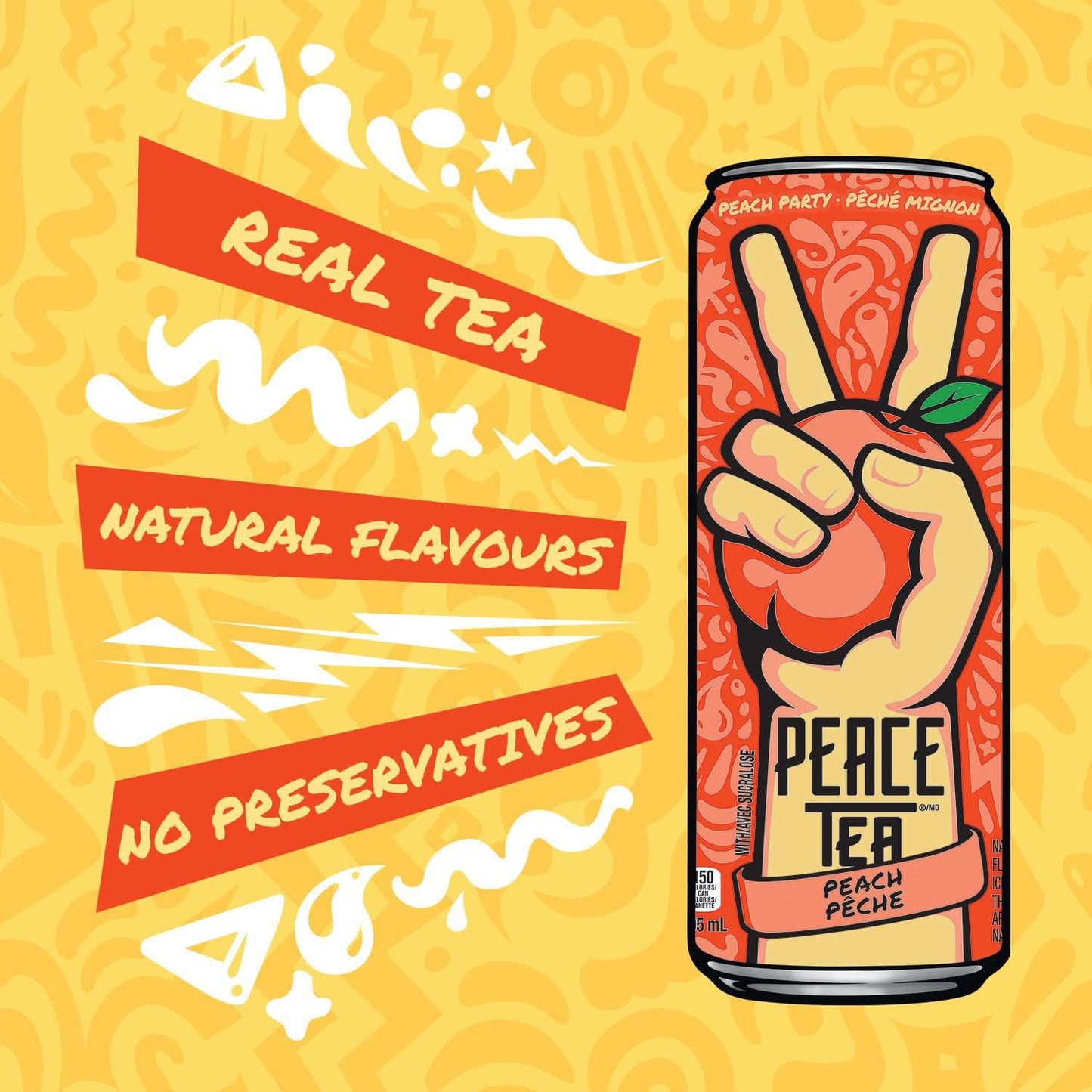 Peace Tea Iced Tea Peach 341 mL/11 fl.oz (Shipped from Canada)