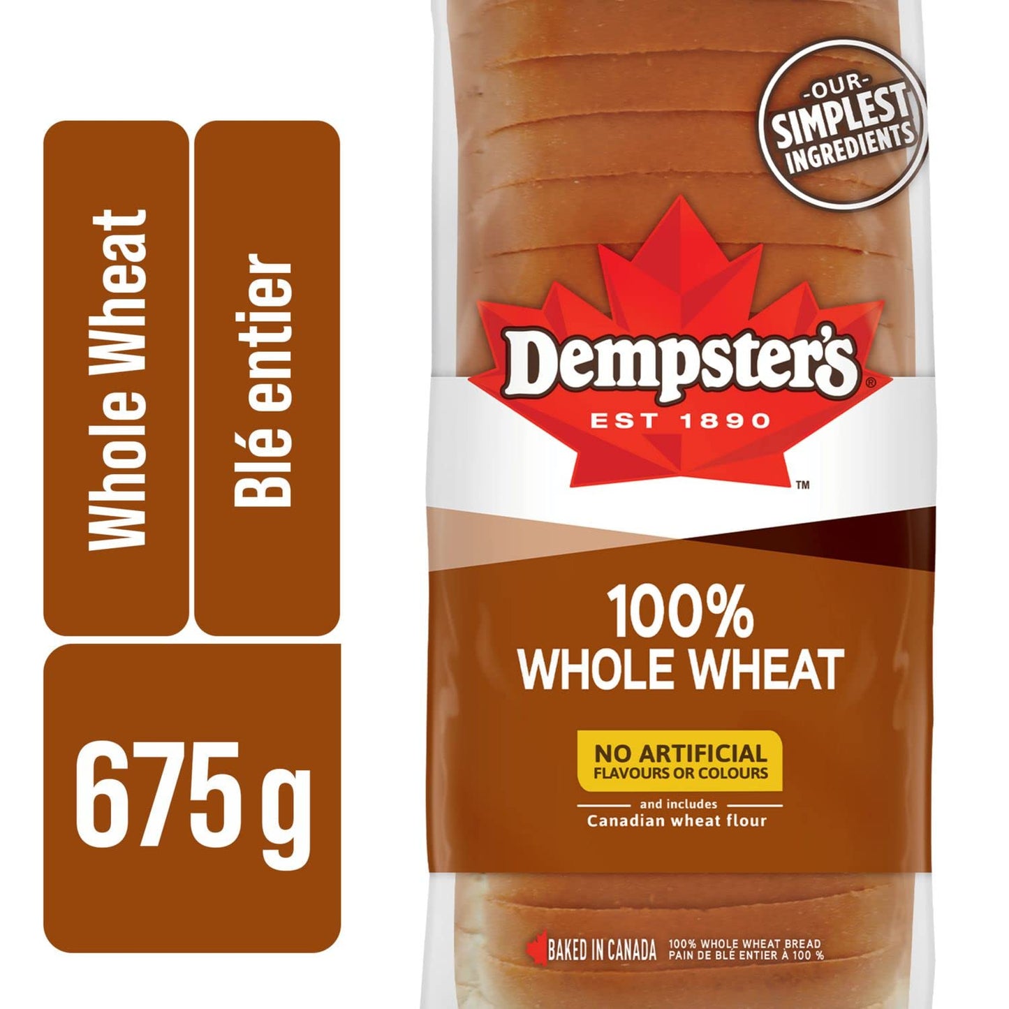 Dempster's Whole Wheat Bread 675g/23.8oz (Shipped from Canada)