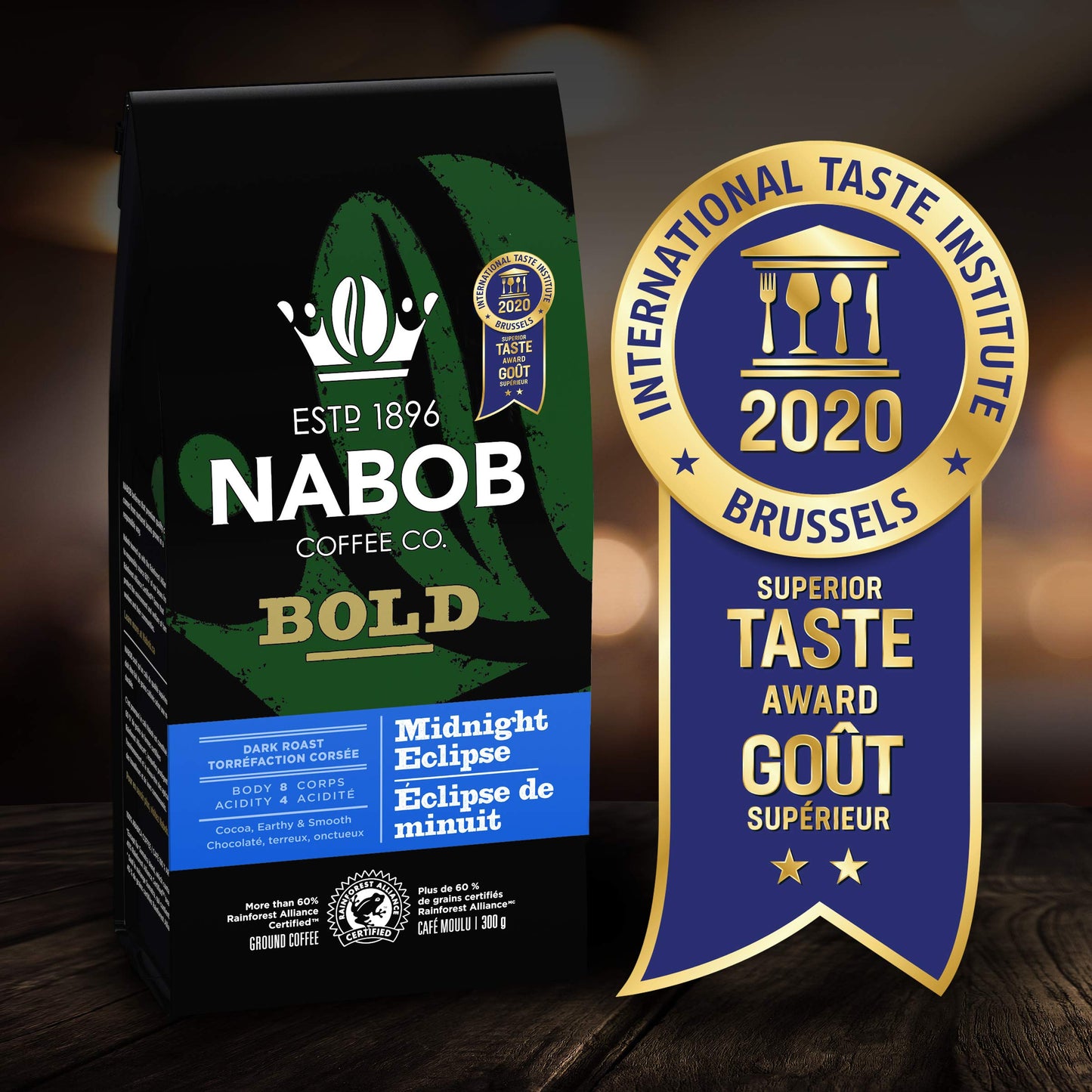 Nabob Bold Midnight Eclipse Ground Coffee 300g/10.6oz (Shipped from Canada)