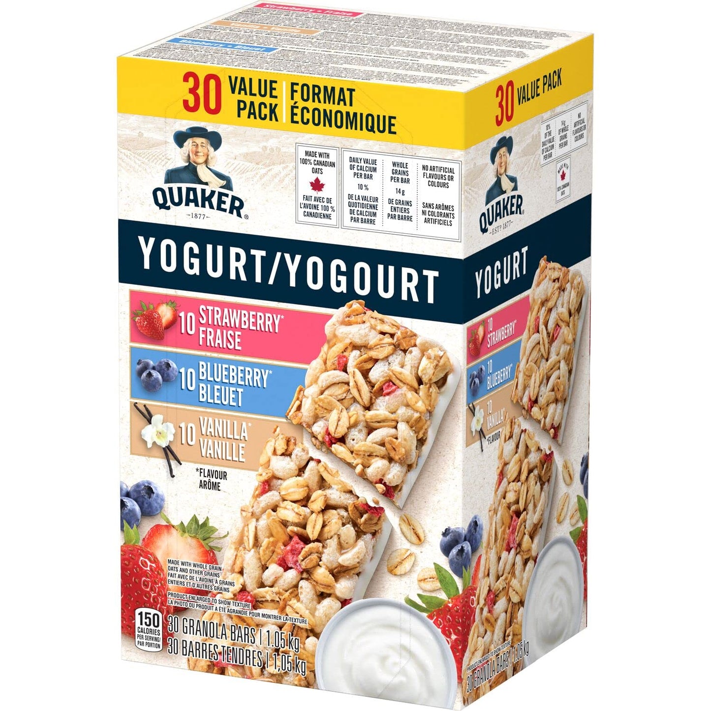 Quaker Yogurt Granola Bars Strawberry Vanilla Blueberry 5