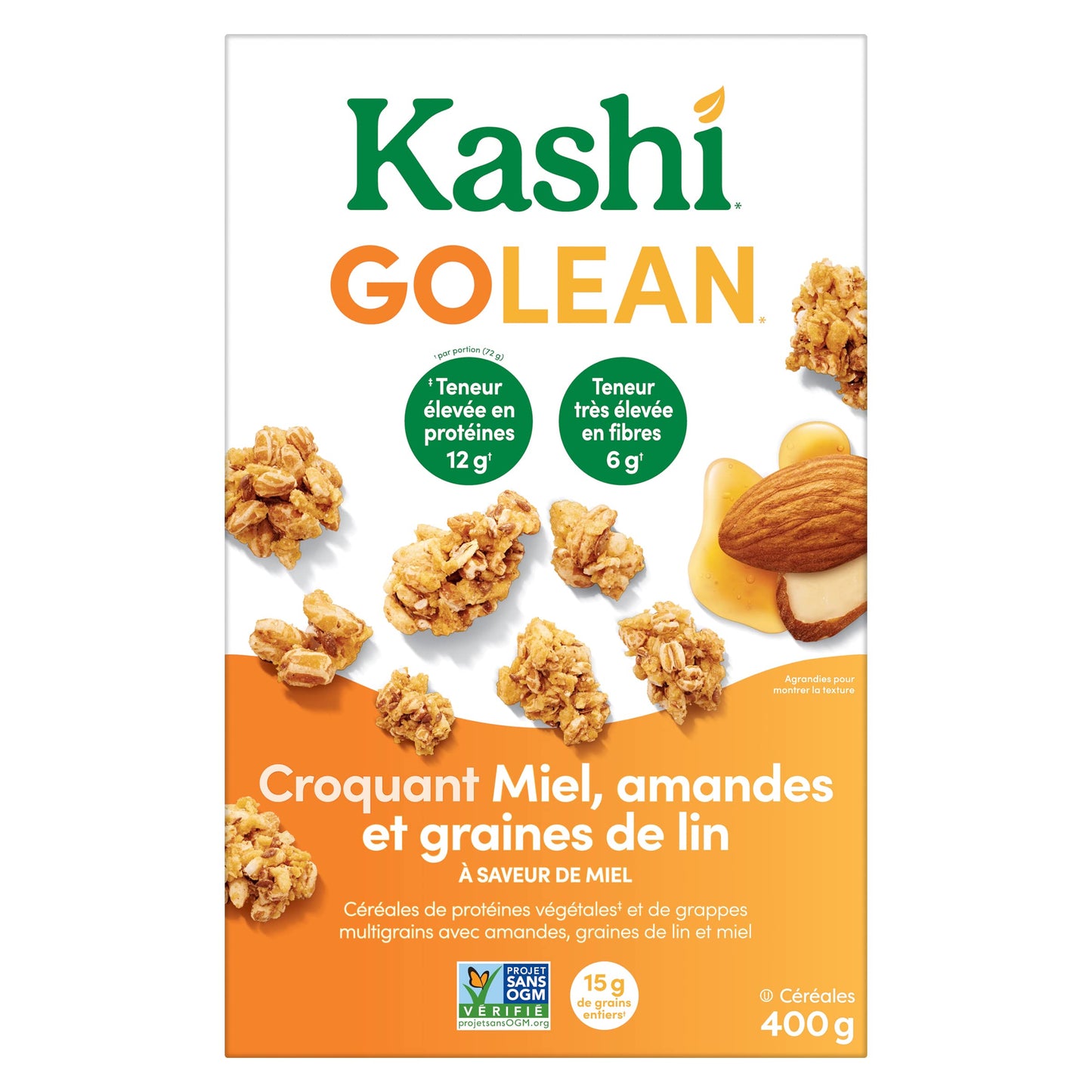 Kashi Go Honey Almond Flax Cereal 400g/14.10oz (Shipped from Canada)