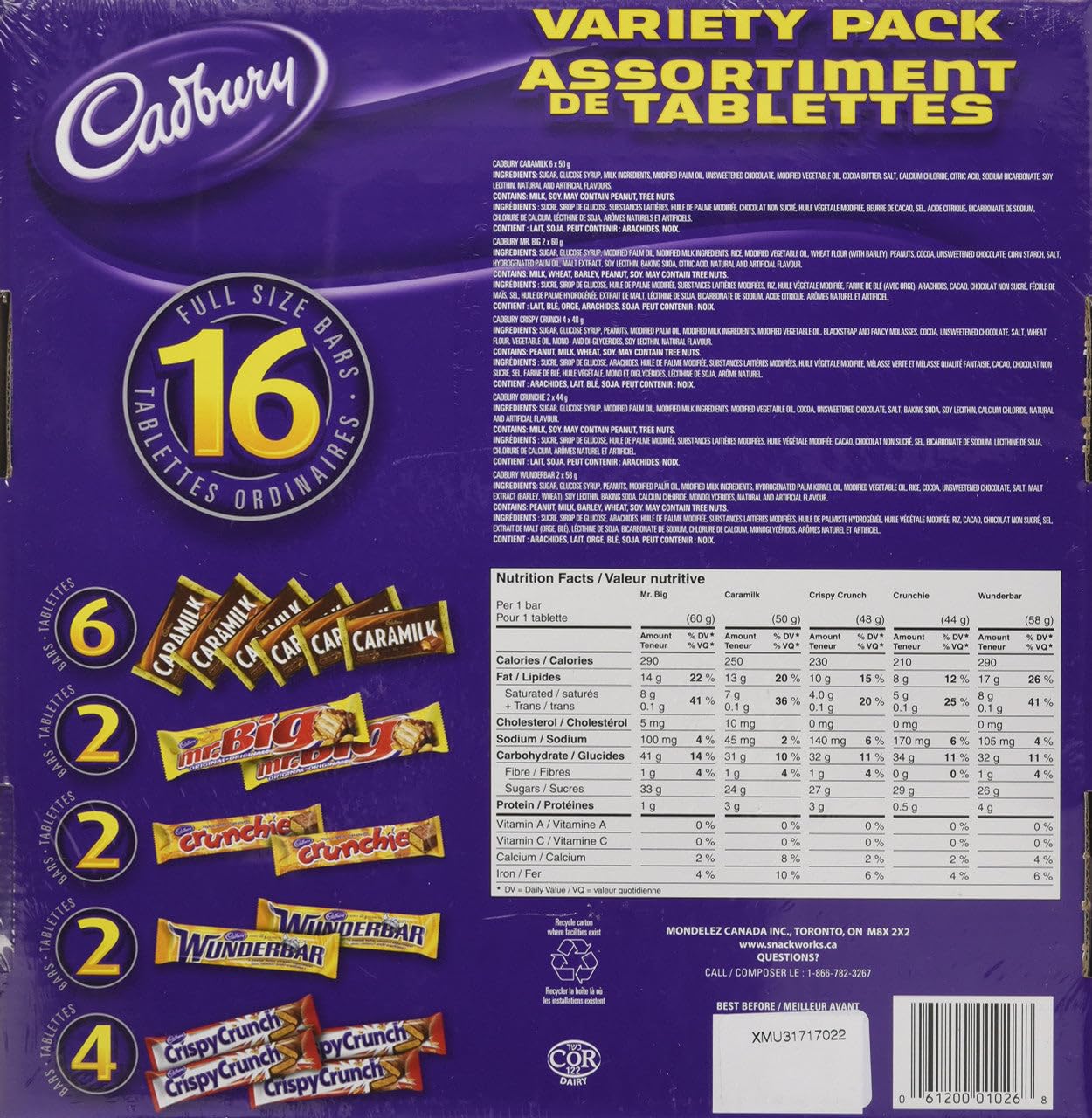 Cadbury Chocolate Candy 816g/28.78oz (Shipped from Canada)