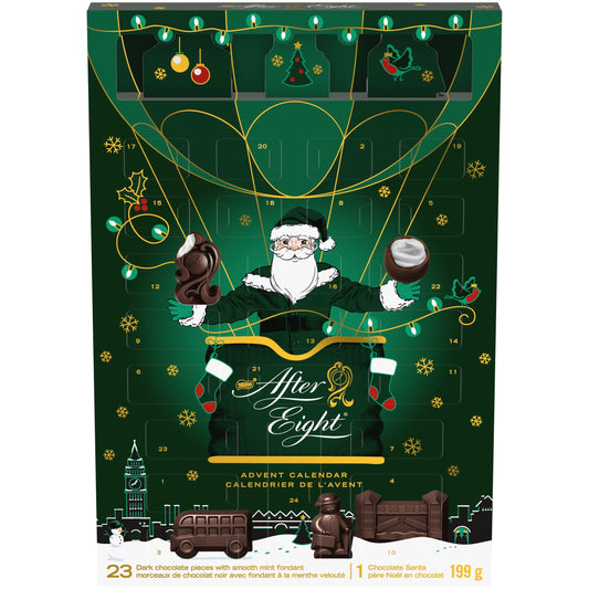 Nestle After Eight Advent Calendar Santa Dark Chocolate 199g/7oz (Shipped from Canada)