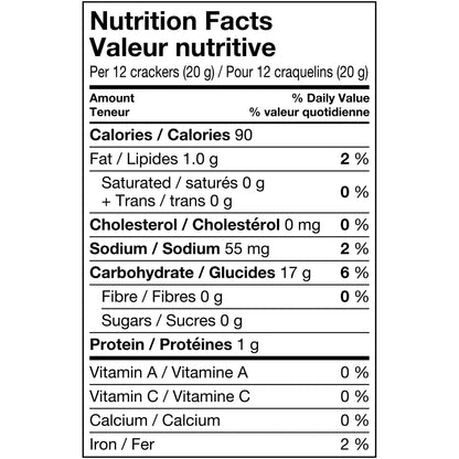 Good Thins Rice Thins Simply Salt Saltines Nutrition Facts