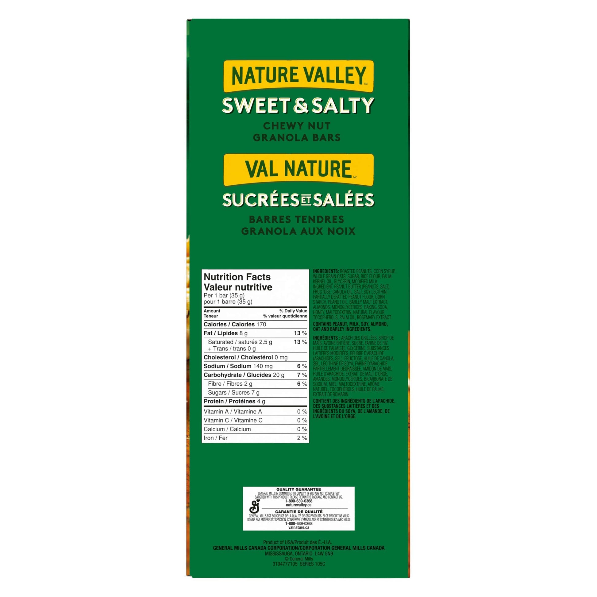 Nature Valley Sweet Salty Peanut Granola Bars Nutrition Facts