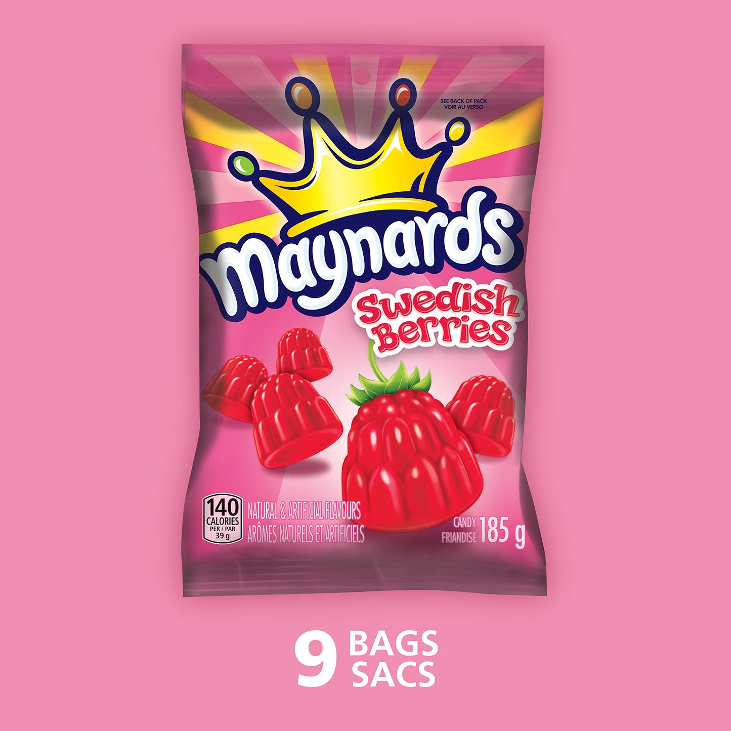 Maynards Swedish Berries 9x185g/6.52oz (Shipped from Canada)