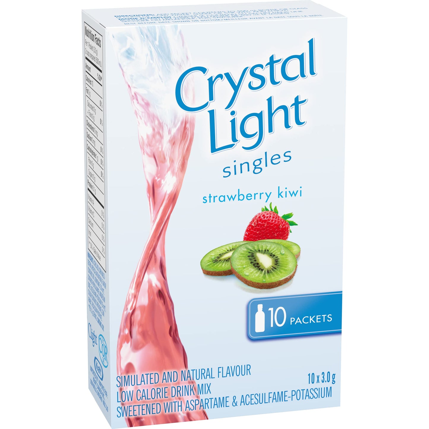 Crystal Light Singles Strawberry Kiwi, 3.0g/0.10oz (Shipped from Canada)