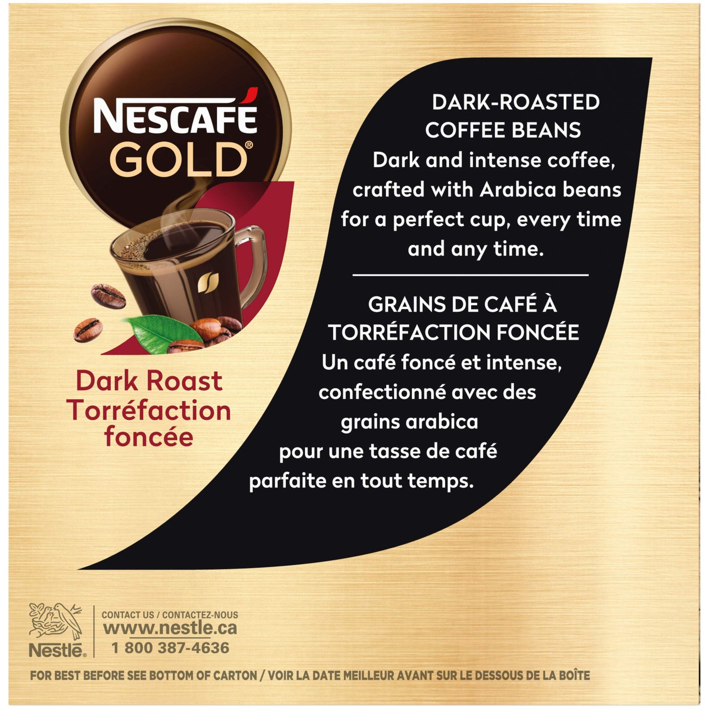 NESCAFE Gold Dark Roast Capsules K-Cup Compatible Pods 30 Count x 9g/0.31oz (Shipped from Canada)