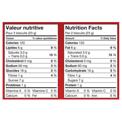 Peek Frean Family Digestive Chocolate Dipped Biscuits Nutrition Facts