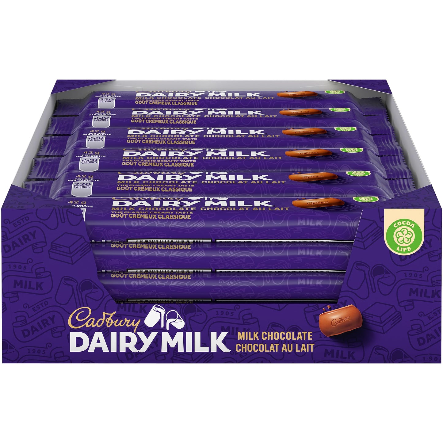 Cadbury Dairy Milk Bar 24x42g/1.4oz (Shipped from Canada)