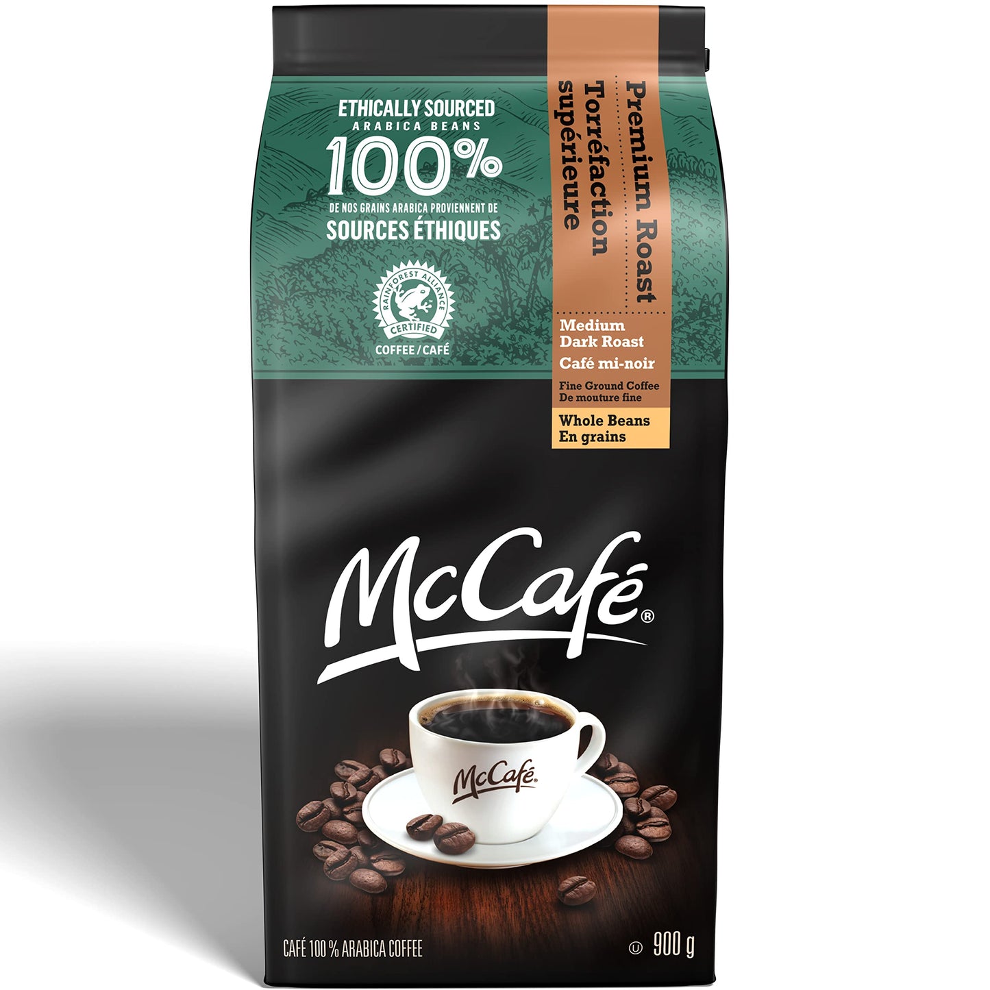 McCafe Medium Dark Premium Roast Whole Beans 900g/31.7oz (Shipped from Canada)