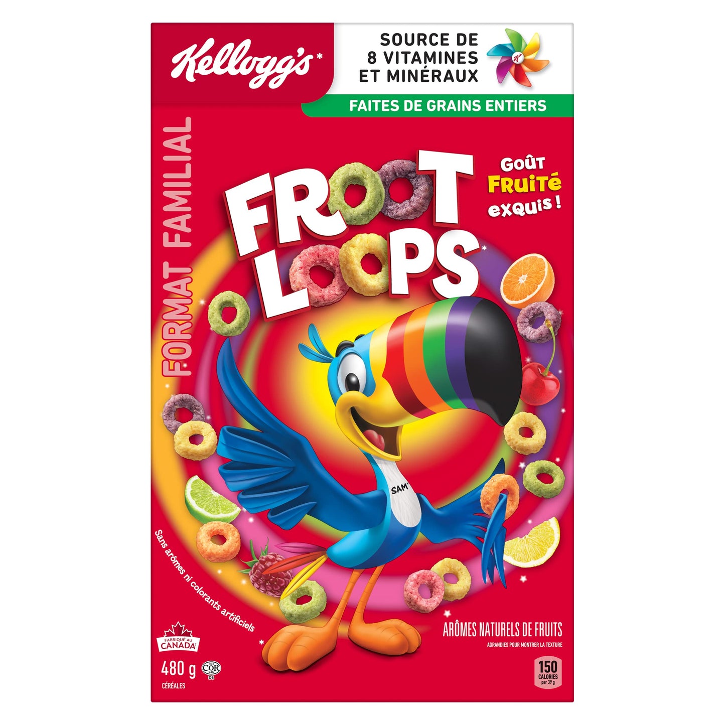 Kellogg's Froot Loops Cereal Family Size 1