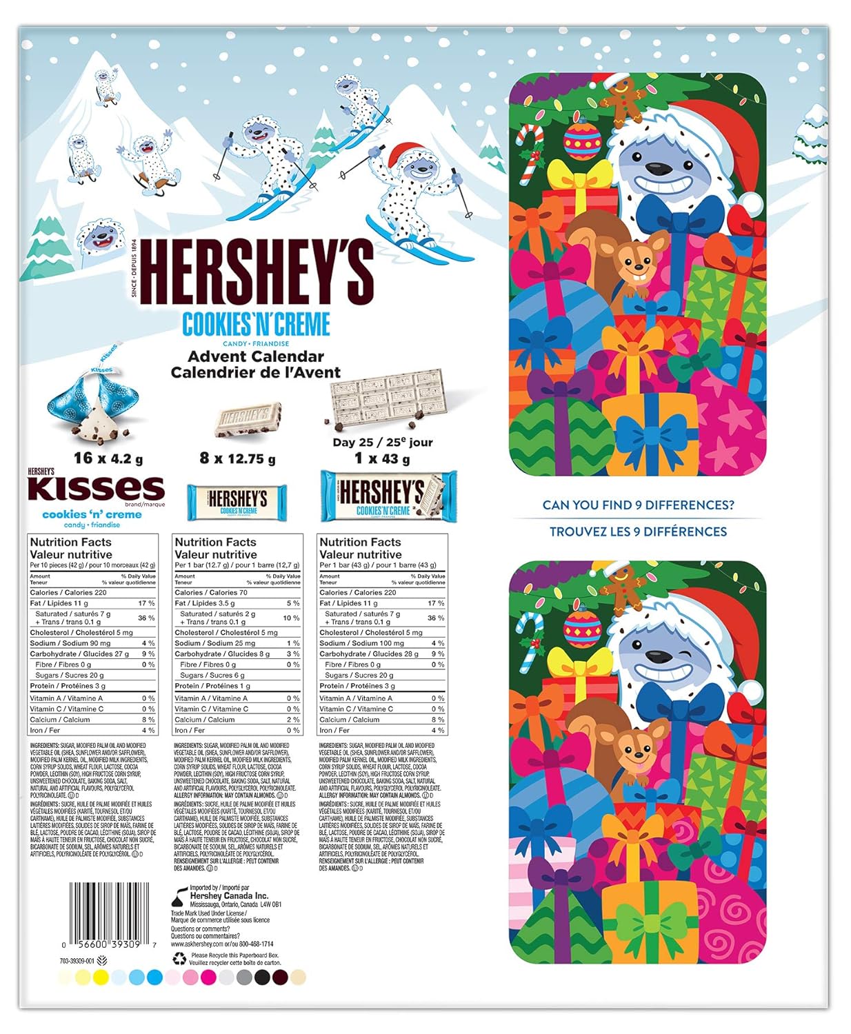 Hersheys Cookies n Creme Advent Calendar 212g/ 7.4oz