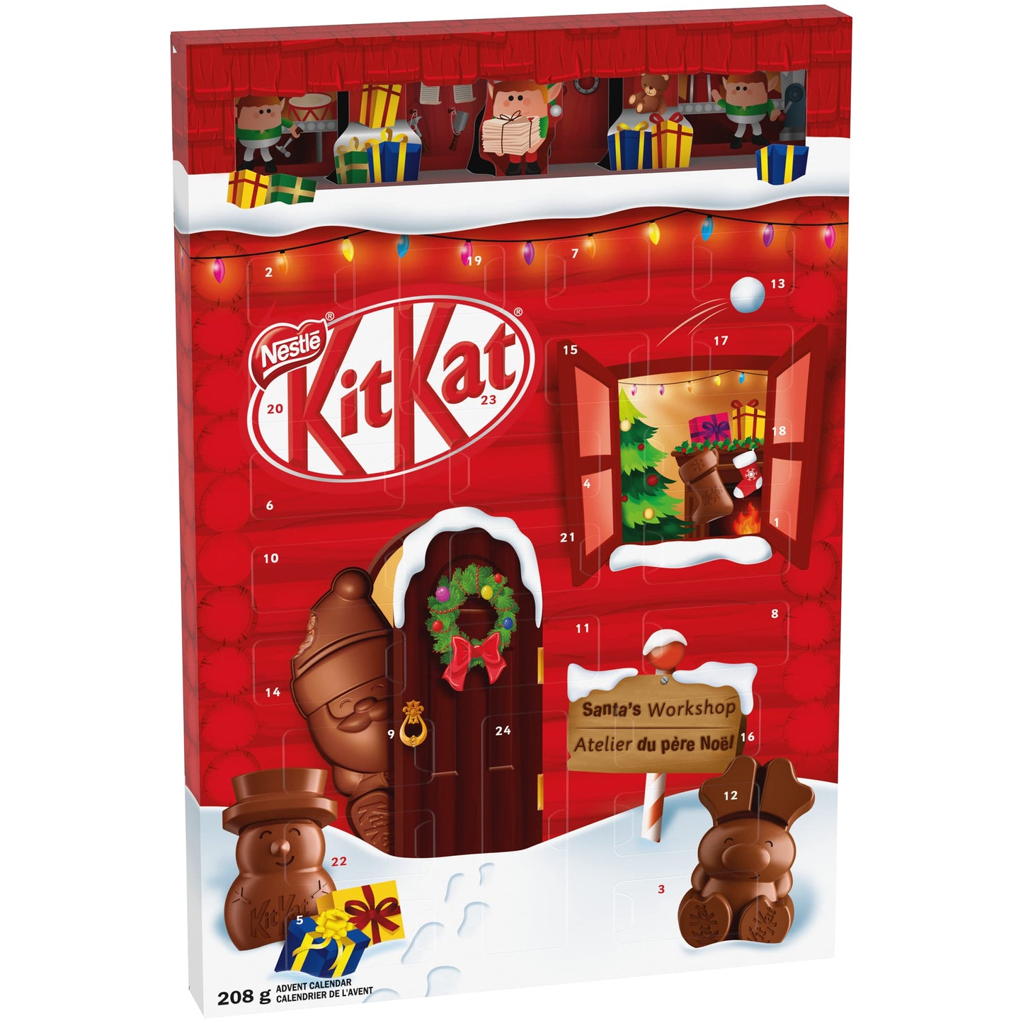 Nestle Kit Kat Christmas Holiday Chocolate Advent Calendar 208g/7.3oz (Shipped from Canada)