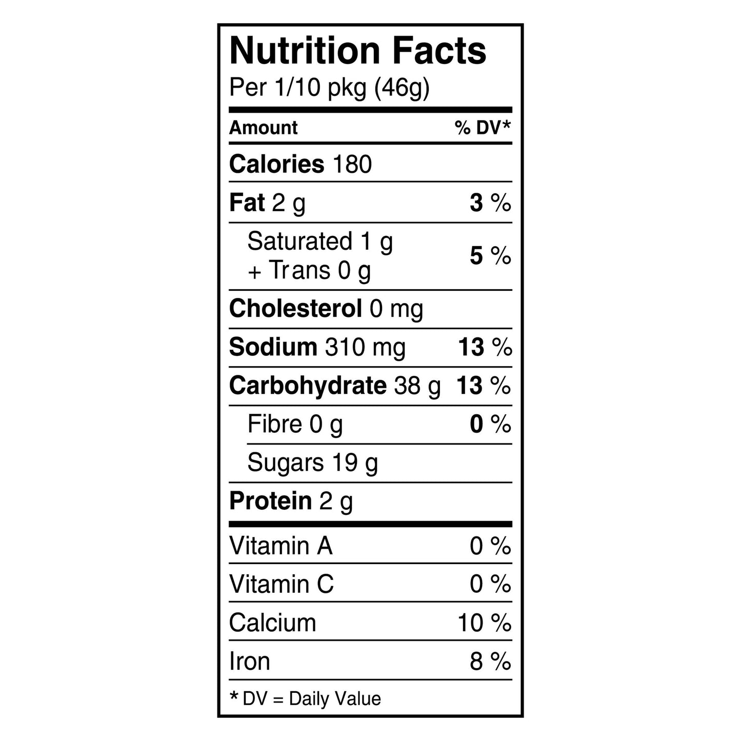 Betty Crocker Super Moist White Cake Mix Nutrition Facts 3