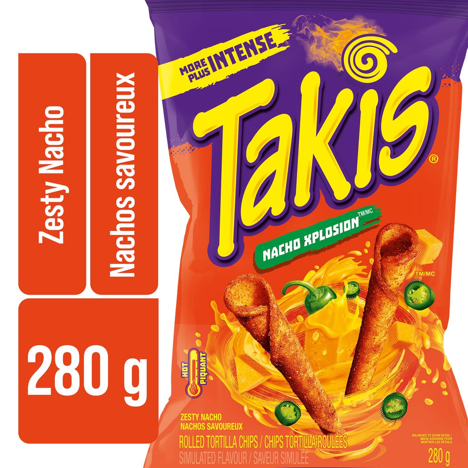 Takis Zesty Nacho Cheese Rolled Tortilla Chips 1