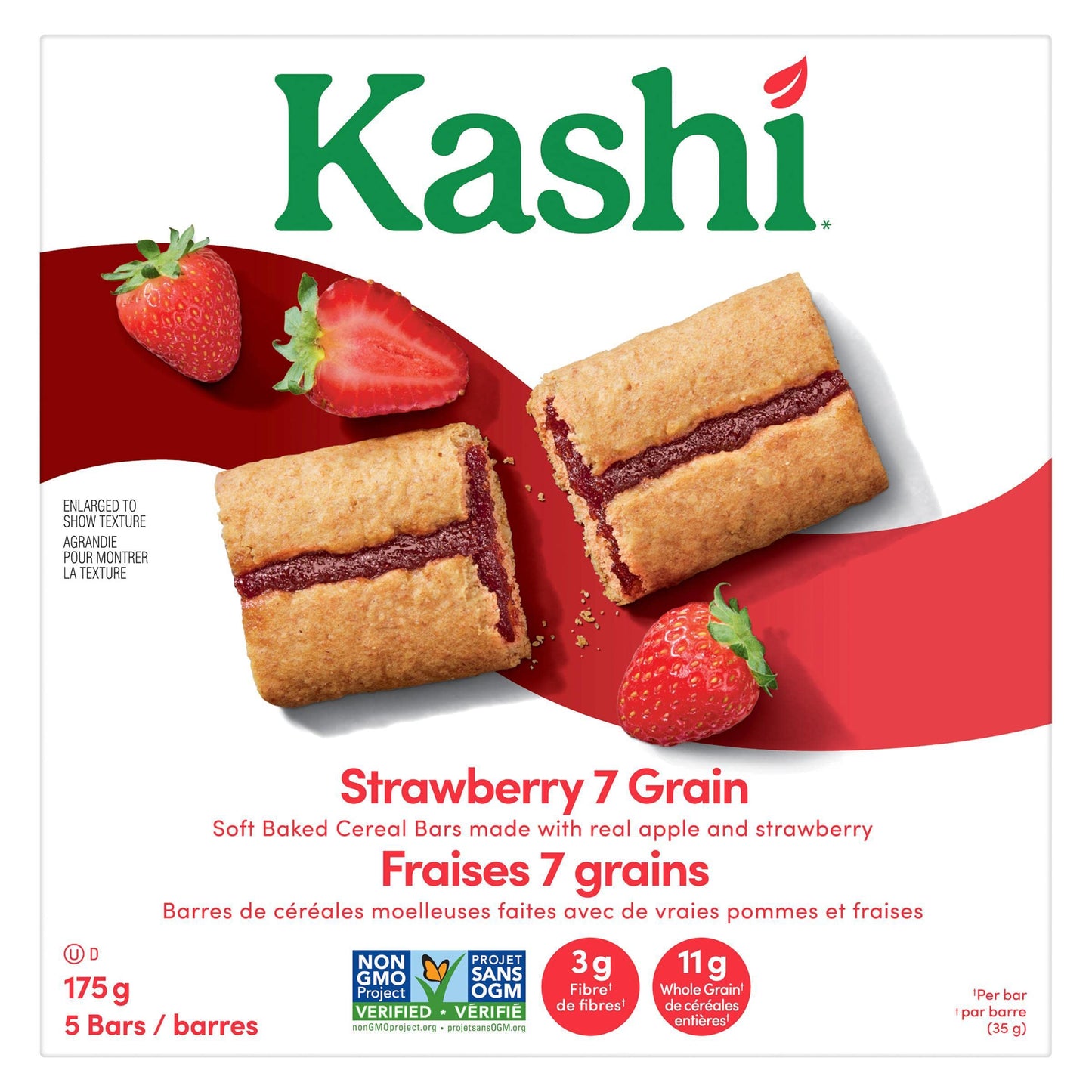 Kashi 7 Grain Strawberry Soft Baked Bars 175g/6.1oz (Shipped from Canada)