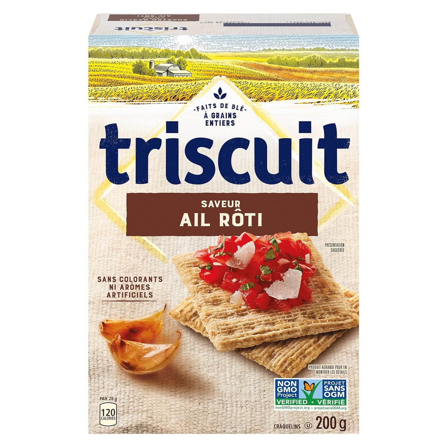 Triscuit Roasted Garlic Crackers 200g/7.1oz (Shipped from Canada)