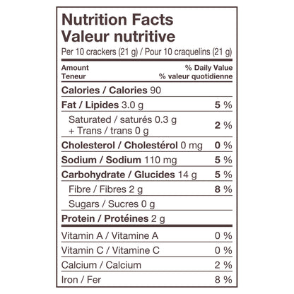 Triscuit Thin Crisps Parmesan Garlic Nutrition Facts