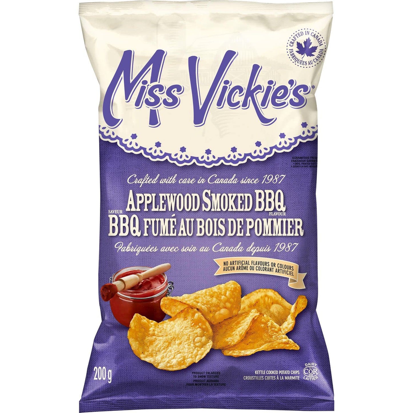 Miss Vickies Applewood Smoked BBQ Chips front cover