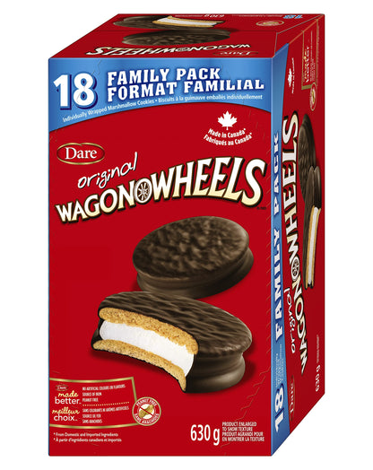 Dare Wagon Wheels Original Cookies Family Pack 630g/22.2oz, 18 pack (Shipped from Canada)