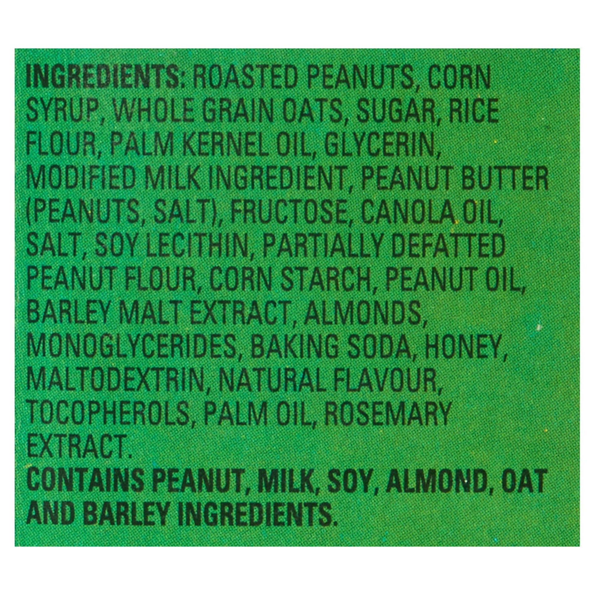 Nature Valley Sweet Salty Peanut Granola Bars Ingredients