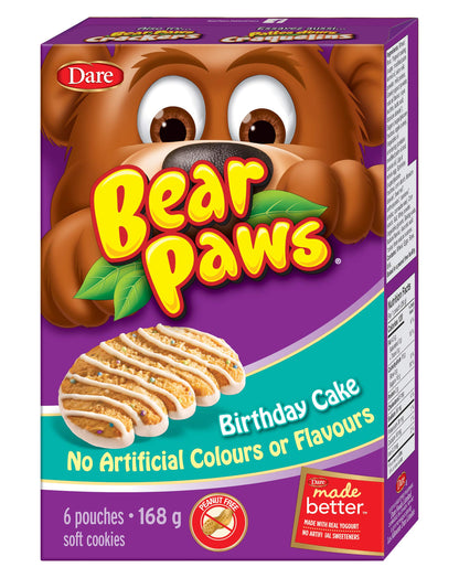 Dare Bear Paws Birthday Cake Soft Cookies, 168g/5.92oz (Shipped from Canada)