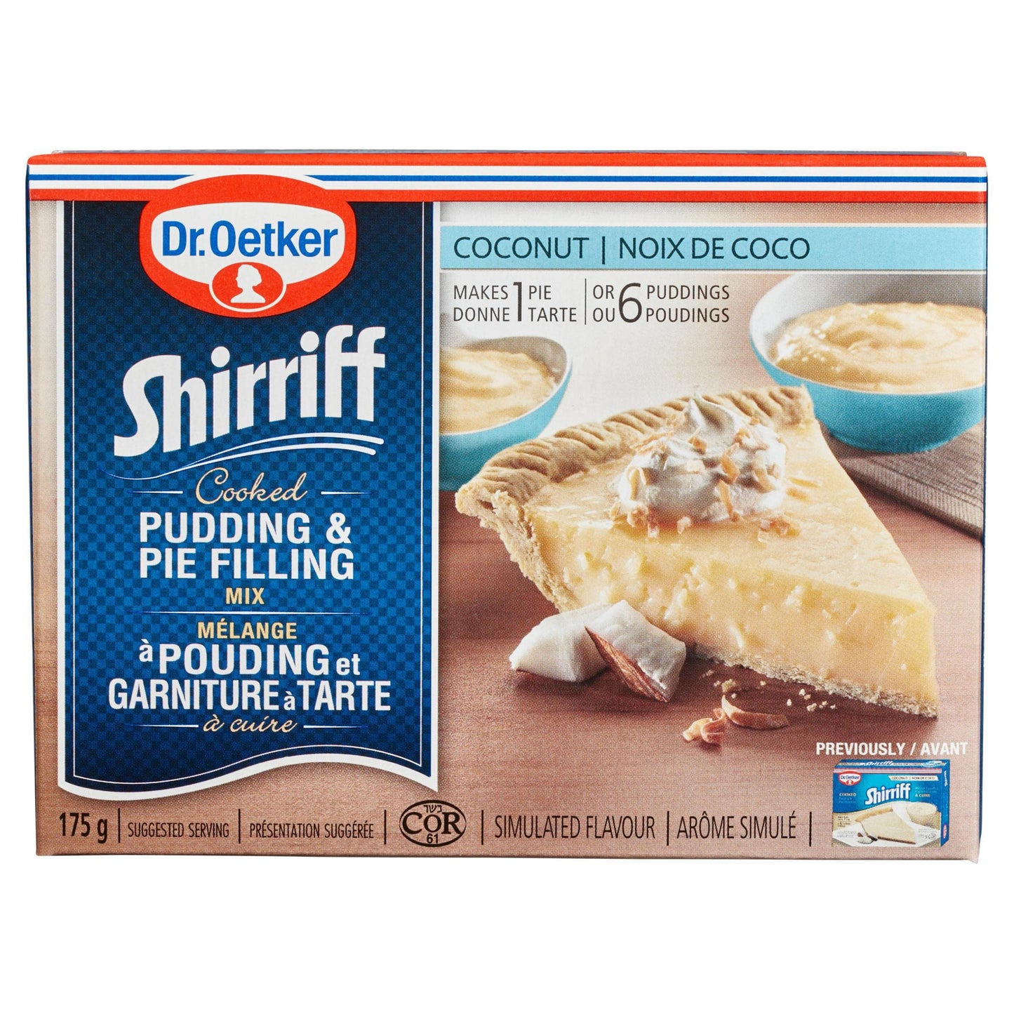 Dr. Oetker Shirriff Coconut Pudding and Pie Filling 175g/6.1oz (Shipped from Canada)