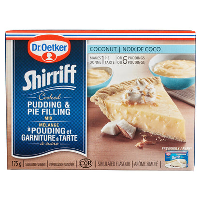 Dr. Oetker Shirriff Coconut Pudding and Pie Filling 175g/6.1oz (Shipped from Canada)