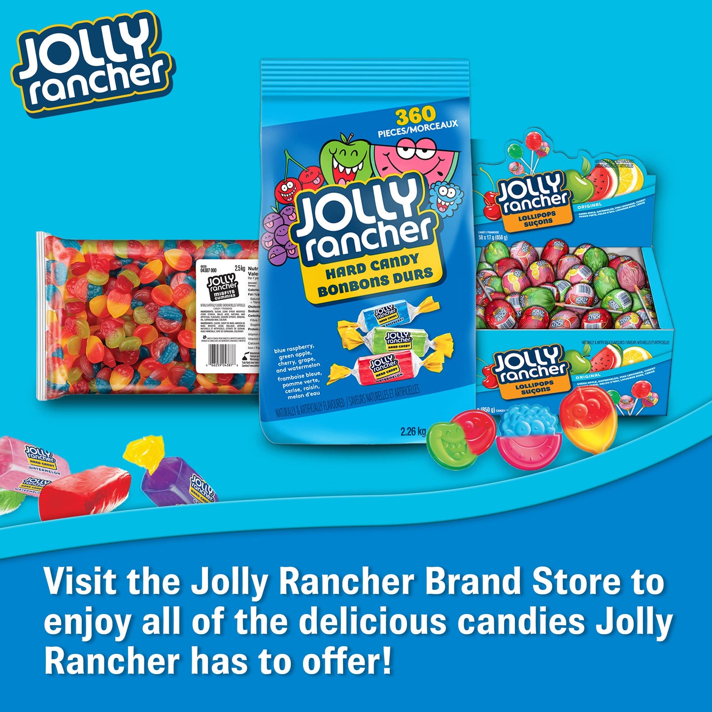 Jolly Rancher Misfit Assorted Sour Gummies 182g/6.4oz (Shipped from Canada)